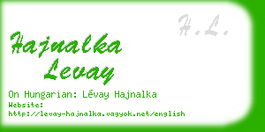 hajnalka levay business card