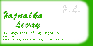 hajnalka levay business card